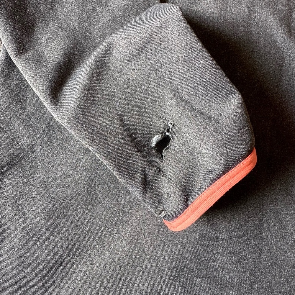 Women’s Nike Golf Long Sleeve Active Shirt Size M Gray/Coral - Picture 3 of 6